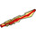 LEGO Jaune transparent Ice Épée avec rouge Shaft (11439)