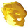 LEGO Transparentes Gelb Ninjago Helm mit Flames und Gold Drachen Gesicht