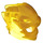 LEGO Transparent Yellow Ninjago Helmet with Flames and Gold Dragon Face (79899)