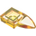 LEGO Transparant Geel Plaat 1 x 1 met Tand (35162 / 49668)