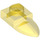 LEGO Transparent Yellow Plate 1 x 1 with Tooth (35162 / 49668)