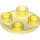 LEGO Transparentes Gelb Platte 2 x 2 Runden mit Gerundet Unterseite (2654 / 28558)