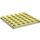 LEGO Transparentes Gelb Platte 6 x 6 (3958)