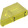 LEGO Transparent Yellow Tile 1 x 2 45° Angled Cut Right (5092)