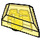 LEGO Transparent Yellow Tile 1 x 2 Diamond (35649)