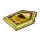 LEGO Transparent Yellow Tile 2 x 3 Pentagonal with Bulldozer Power Shield (22385 / 29225)