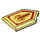 LEGO Transparent Yellow Tile 2 x 3 Pentagonal with Phoenix Blaze Power Shield (22385 / 24567)
