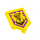 LEGO Jaune transparent Tuile 2 x 3 Pentagonal avec Osciller Twister Power Bouclier (22385 / 33768)