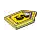 LEGO Transparent Yellow Tile 2 x 3 Pentagonal with Spirit Fox Power Shield (22385 / 29079)