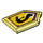 LEGO Transparent Yellow Tile 2 x 3 Pentagonal with Storm Dragon Power Shield (22385)