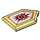 LEGO Transparentes Gelb Fliese 2 x 3 Pentagonal mit Target Blaster Power Schild (22385 / 24330)