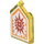 LEGO Transparent Yellow Tile 2 x 3 Pentagonal with Target Blaster Power Shield (22385 / 24330)