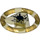 LEGO Transparentes Gelb Treasure Ring mit Gold Bands und Schildkröte (87748 / 89162)