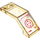 LEGO Transparent Yellow Windscreen 2 x 5 x 1.3 with crosshairs pattern Sticker (6070)