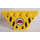 LEGO Trapezoid Tipper Einde 6 x 4 met Noppen met Rood Constructie Helm en Chevrons Sticker (30022)