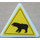 LEGO Triangular Sign with Bear Warning Sticker with Split Clip (30259)