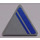 LEGO Dreieckig Sign mit Blau Lines auf Medium Stone Background (Recht) Aufkleber mit geteiltem Clip (30259)