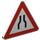 LEGO Dreieckig Sign mit Road Narrows sign mit geteiltem Clip (30259)