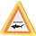 LEGO Triangular Sign with Shark Warning Sticker with Split Clip (30259)