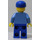 LEGO Truck Driver with Silver Sunglasses and Blue Overalls Minifigure