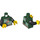LEGO Tunic Torse avec Animal Skull, Quartered avec Lighter Green (76382 / 88585)