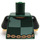 LEGO Tunic Torso with Animal Skull, Quartered with Lighter Green (76382 / 88585)