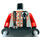 LEGO UFO Torso with Silver Circuitry and Black Lines with Red Arms and Black Hands (973)