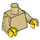 LEGO Undecorated Torso with Tan Arms and Yellow Hands (76382 / 88585)