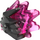 LEGO Vengestone Helmet Head with Transparent Dark Pink Crystal Shards  (86184)