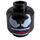 LEGO Venom Minifigure Head (Recessed Solid Stud) (3626 / 45965)