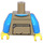 LEGO Vest Jacket with Zip Pockets and Dark Azure Arms Torso (973 / 76382)