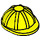 LEGO Levendig geel Bouw Helm met rand (3833)
