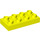LEGO Jaune vif Duplo assiette 2 x 4 (4538 / 40666)