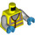 LEGO Kraftig gul Maintenance Minifig Torso (973 / 76382)