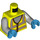 LEGO Leuchtendes Gelb Maintenance Minifig Torso (973 / 76382)