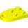 LEGO Leuchtendes Gelb Platte 2 x 3 mit Gerundet Ende und Stift Loch (3176)