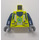 LEGO Vibrant Yellow Police Officer -  Female Minifig Torso (973 / 76382)