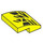LEGO Levendig geel Helling 2 x 2 Gebogen met Zwart Scales (15068 / 101401)