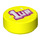 LEGO Vibrant Yellow Tile 1 x 1 Round with &#039;1 UP&#039; (35380 / 82779)