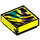 LEGO Levendig geel Tegel 1 x 1 met Zebra Strepen Aan Geel met groef (3070 / 82868)