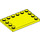 LEGO Kraftig gul Flise 4 x 6 med knops på 3 Edges (6180)