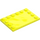 LEGO Vibrant Yellow Tile 4 x 6 with Studs on 3 Edges (6180)