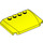 LEGO Leuchtendes Gelb Keil 4 x 6 Gebogen (52031)