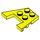 LEGO Levendig geel Wig Plaat 3 x 4 met noppen (28842 / 48183)