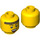 LEGO Viking - Dark Red Overalls Minifigure Head (Safety Stud) (3274 / 104507)