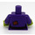 LEGO Wacky Witch Minifig Torso with Dark Purple Arms and Lime Hands (973 / 88585)