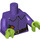 LEGO Wacky Witch Minifig Torso with Dark Purple Arms and Lime Hands (973 / 88585)