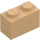 LEGO Lämmin beige Palikka 1 x 2 jossa Nupit päällä Yksi Sivu (11211)