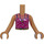 LEGO Tostado cálido Candi con Rojo y Morado Parte superior Friends Torso (73141 / 92456)