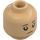 LEGO Varm Brun Cho Chang Hoved (Forsænket solid knops) (3274)